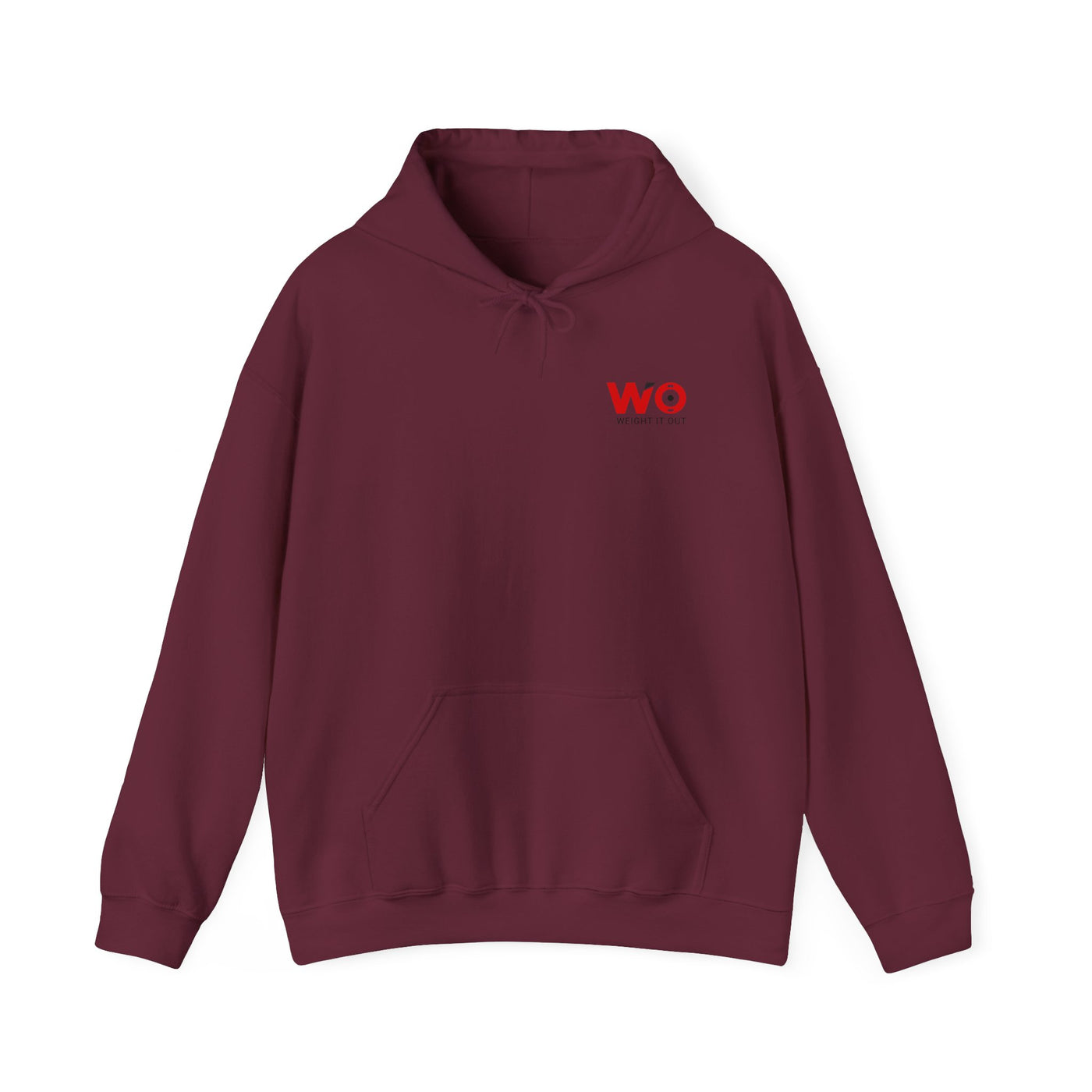 Weight It Out Hoodie - Fitness Logo Pullover Sweatshirt (WIO)
