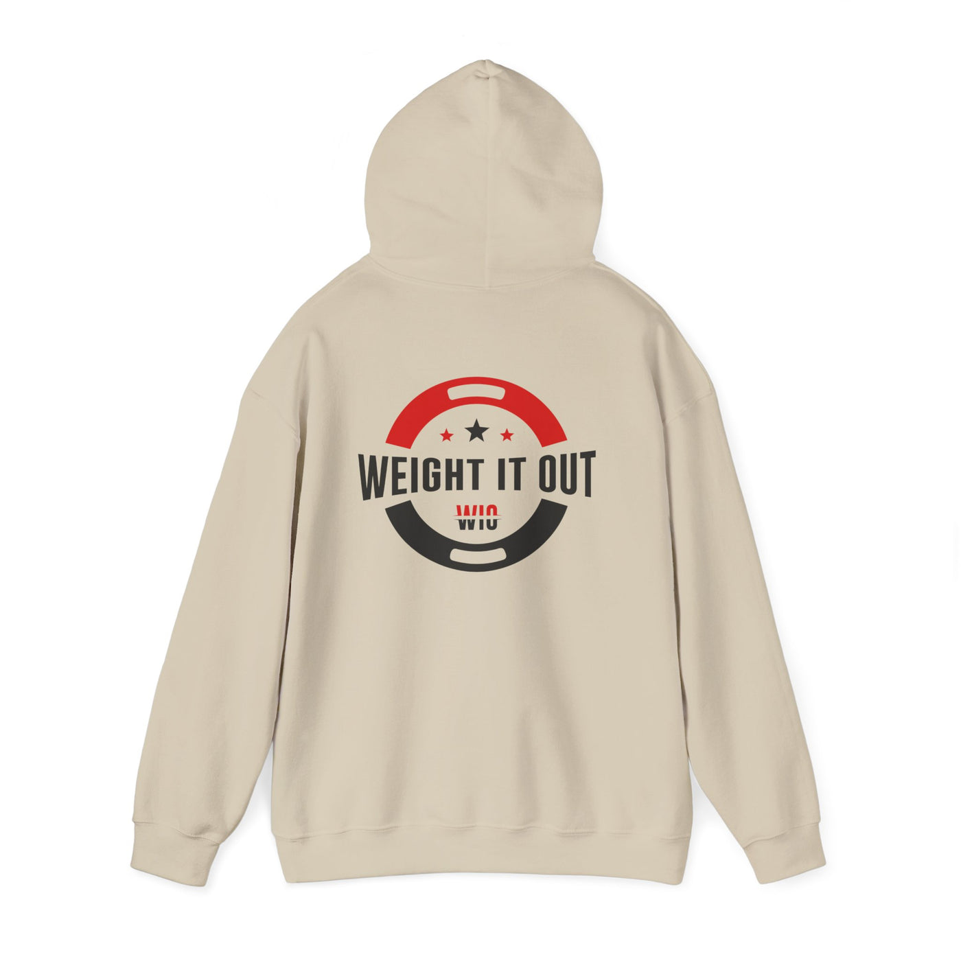 Weight It Out Hoodie - Fitness Logo Pullover Sweatshirt (WIO)