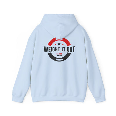 Weight It Out Hoodie - Fitness Logo Pullover Sweatshirt (WIO)