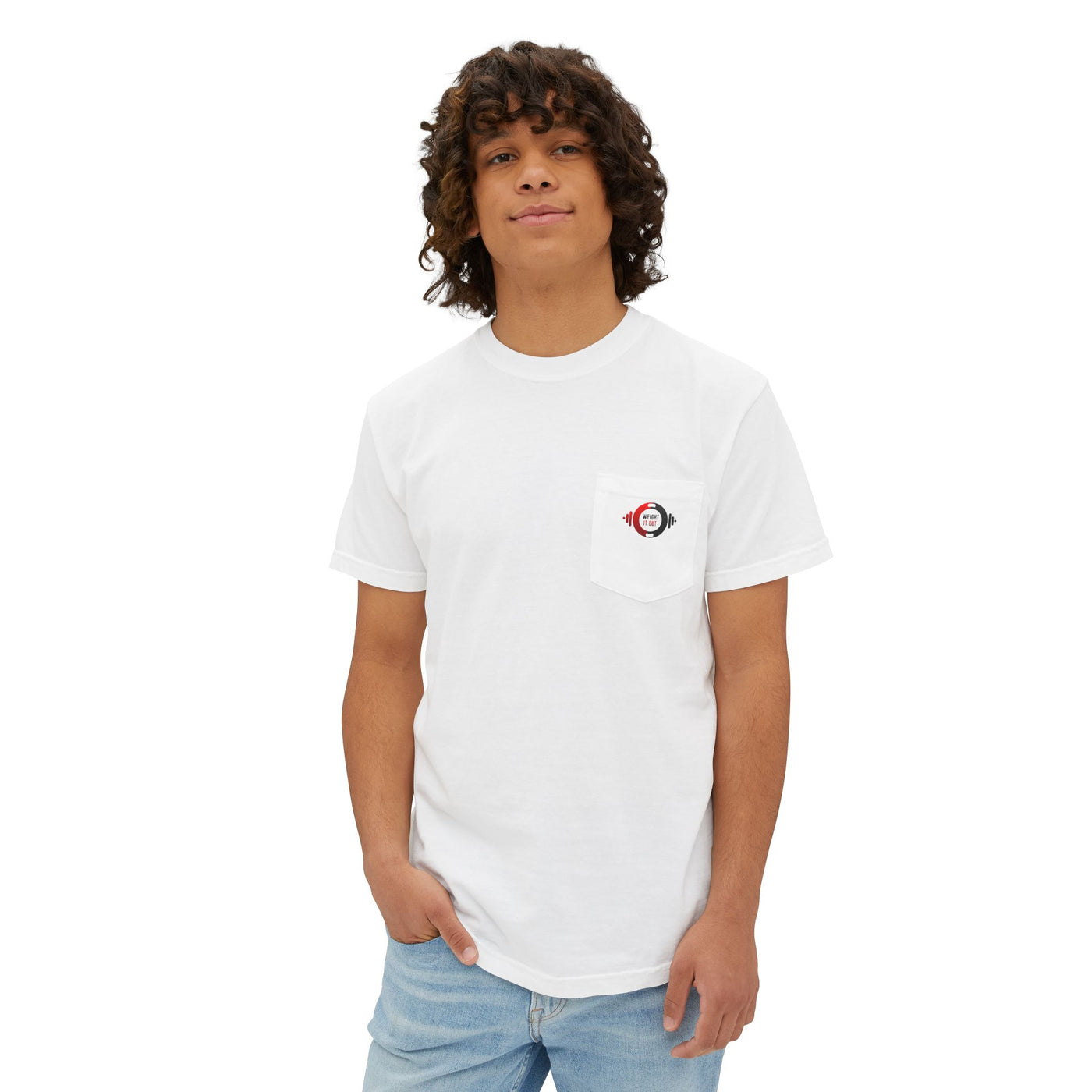 Weight It Out Pocket T-Shirt — Logo Tee