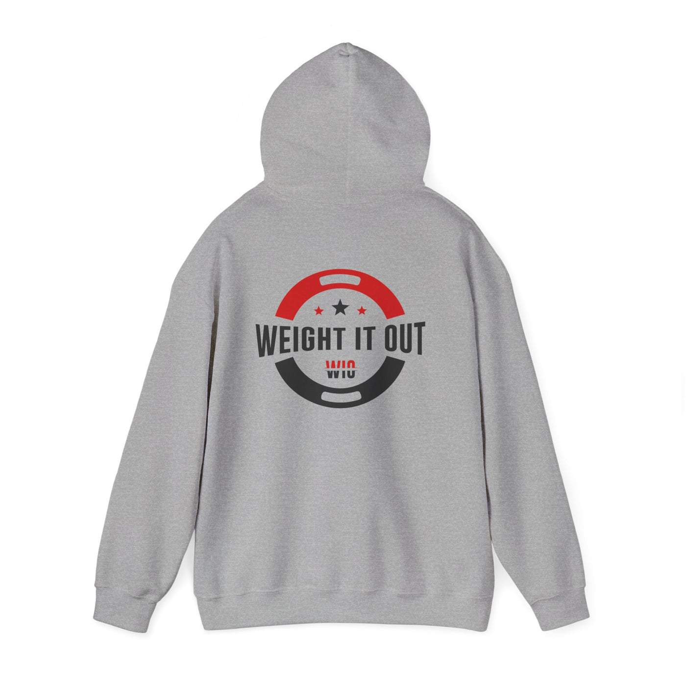 Weight It Out Hoodie - Fitness Logo Pullover Sweatshirt (WIO)