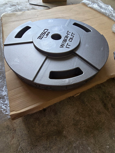 250 Pound Cast Iron Machined Olympic Weight Plate Pair Preorder USA Made
