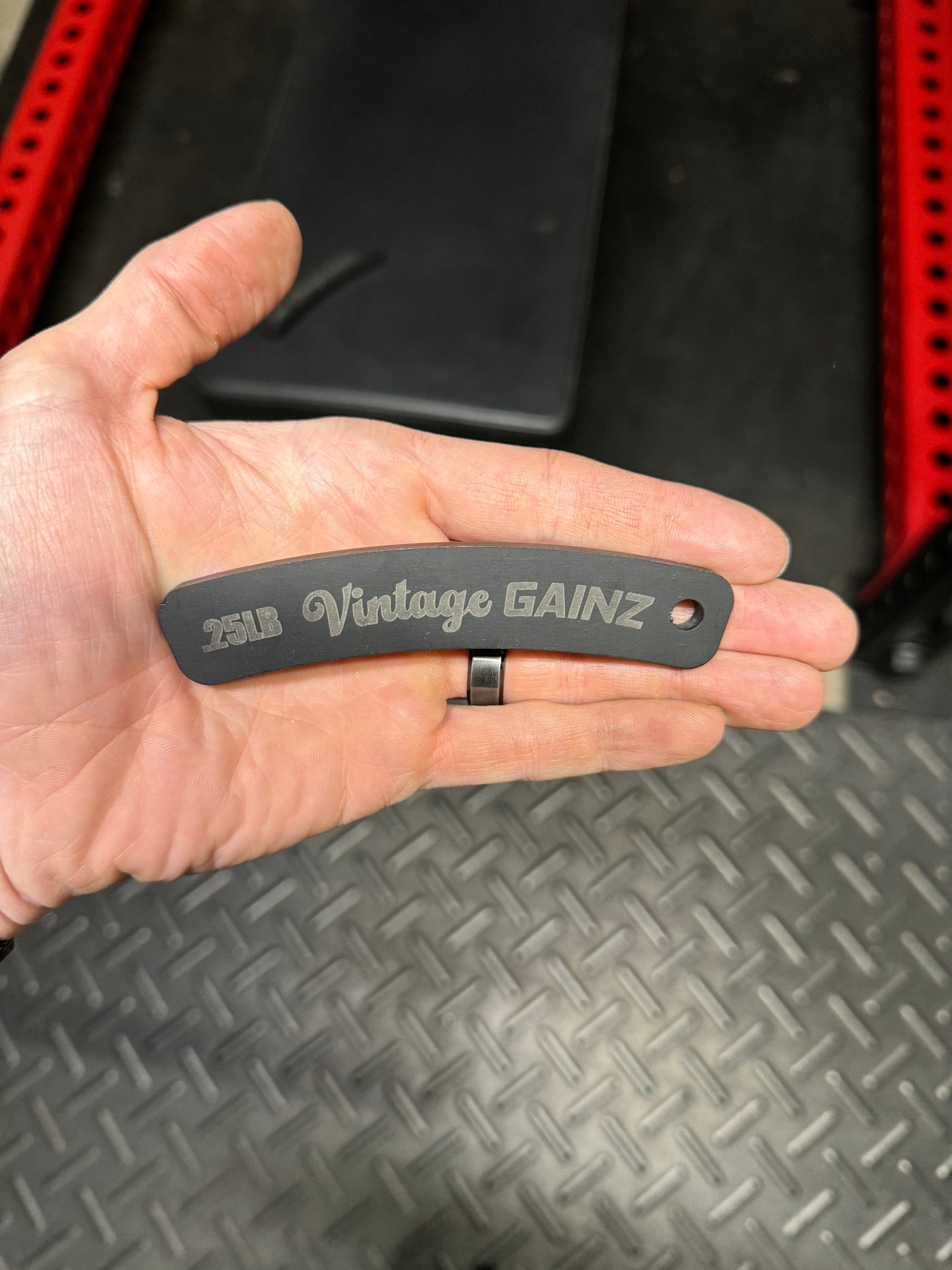 Vintage Gainz 6 Plate Set (4-.25LB, 2-.50LB) of Magnetic Weight Plates