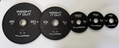 'Thumper' Thin Bumper Weight Plate Sets. (Thinnest Bumper Plates Ever!) Preorder