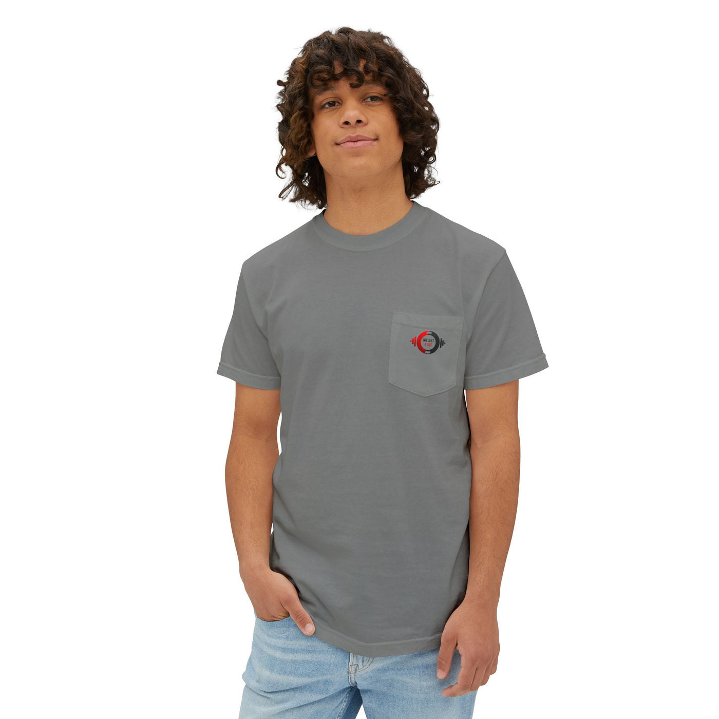 Weight It Out Pocket T-Shirt — Logo Tee