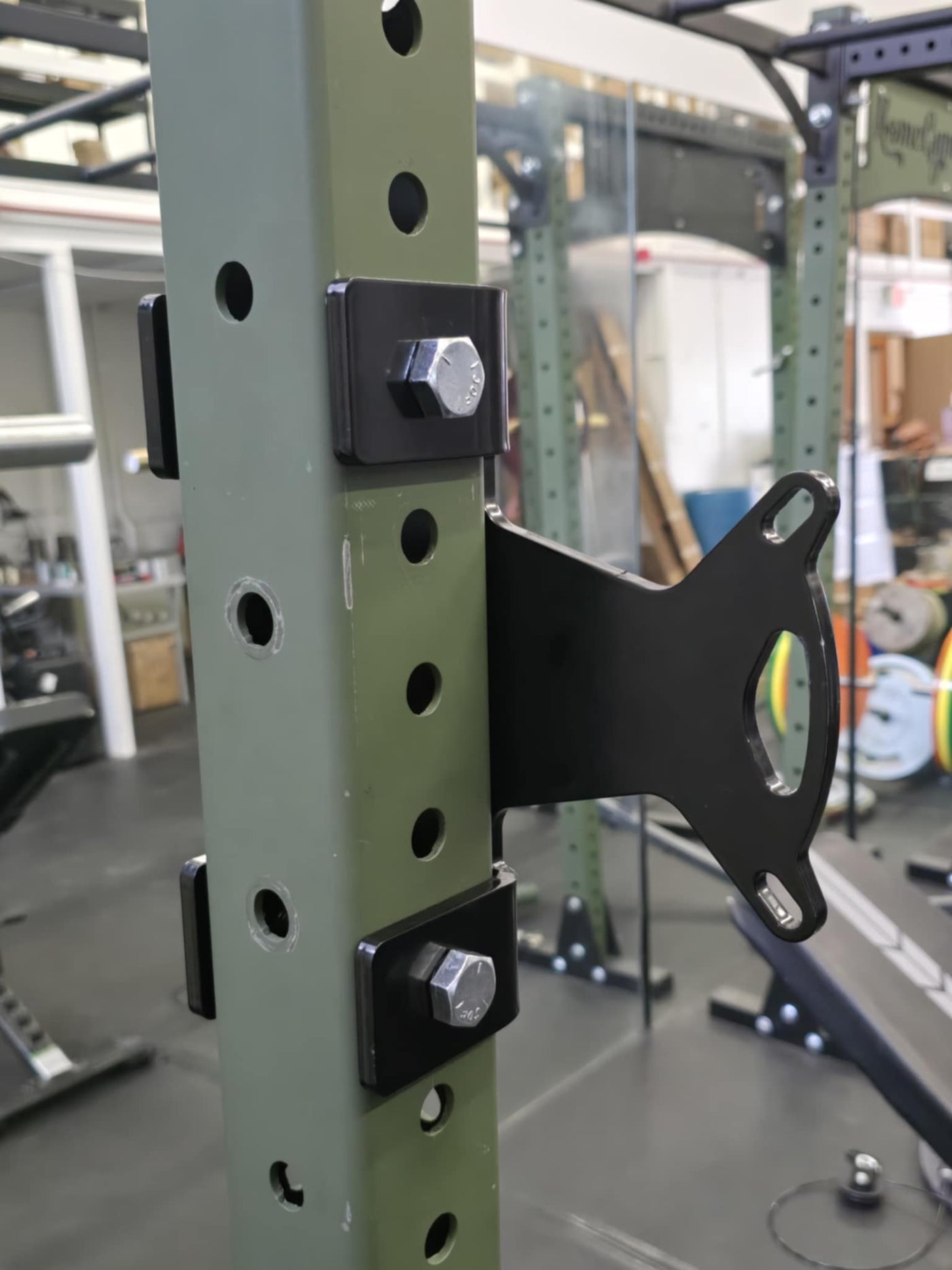 J-Cup Hook Attachment Barbell Holder/Squat Rack 5/8" Holes Accessories Solid Steel USA Made Pairs