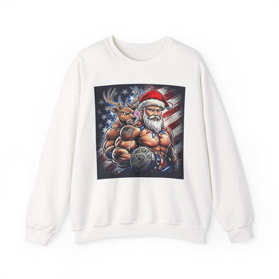 Weight It Out Christmas Santa & Reindeer Crewneck Holiday Limited Edition Sweatshirt