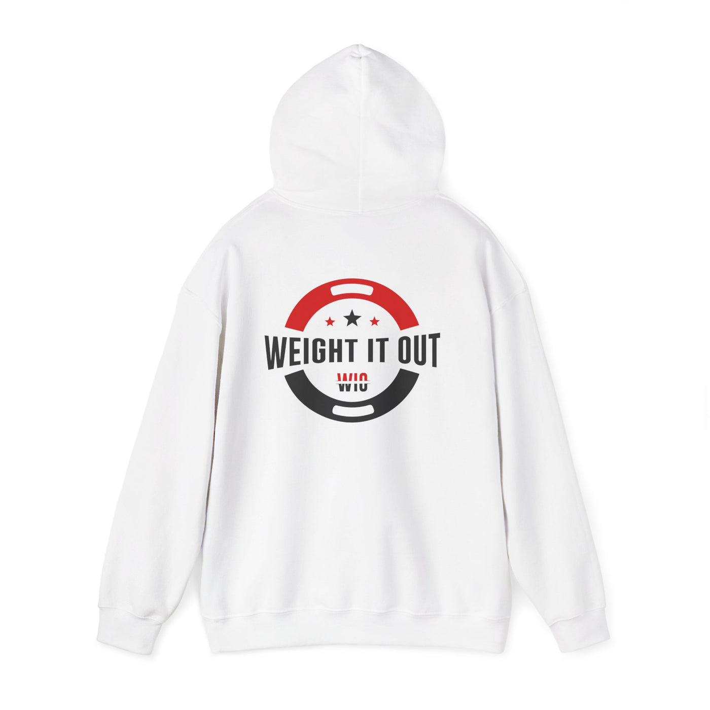 Weight It Out Hoodie - Fitness Logo Pullover Sweatshirt (WIO)