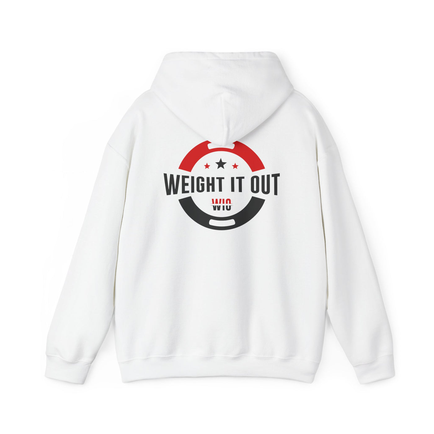 Weight It Out Hoodie - Fitness Logo Pullover Sweatshirt (WIO)