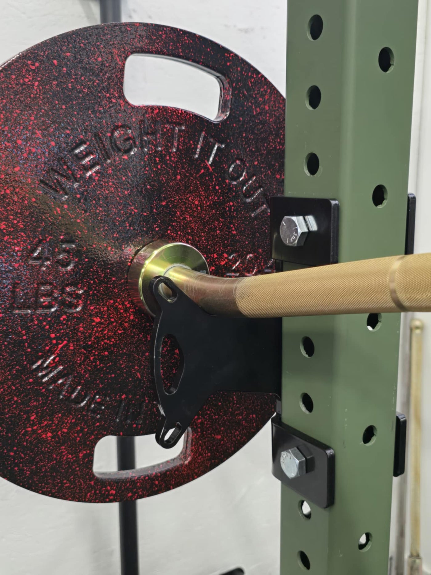 J-Cup Hook Attachment Barbell Holder/Squat Rack 5/8" Holes Accessories Solid Steel USA Made Pairs