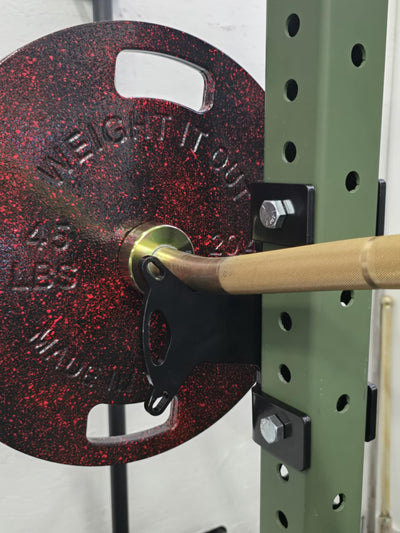 J-Cup Hook Attachment Barbell Holder/Squat Rack 5/8" Holes Accessories Solid Steel USA Made Pairs