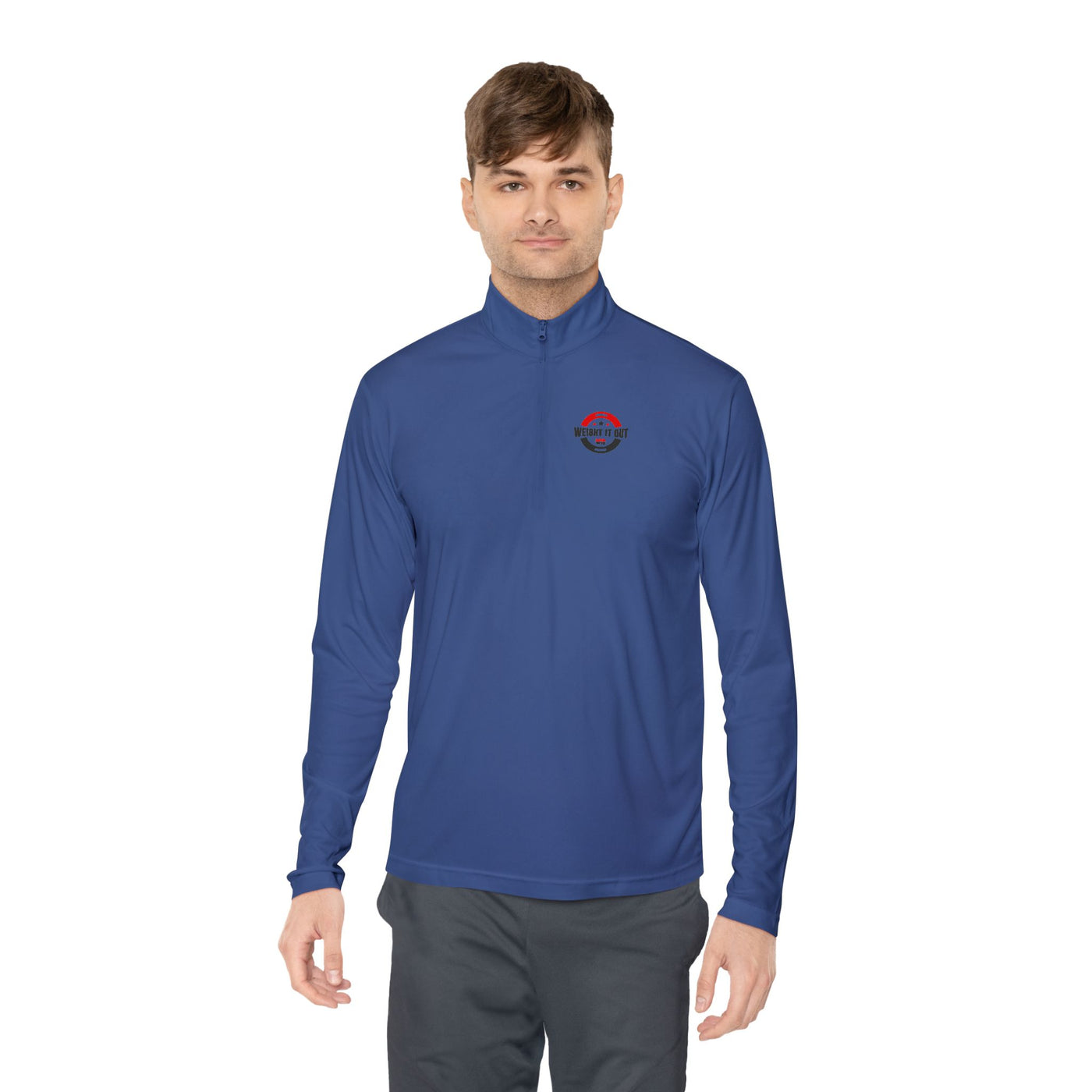 Weight It Out Quarter-Zip Pullover with Logo – Stylish & Versatile Apparel for All Seasons