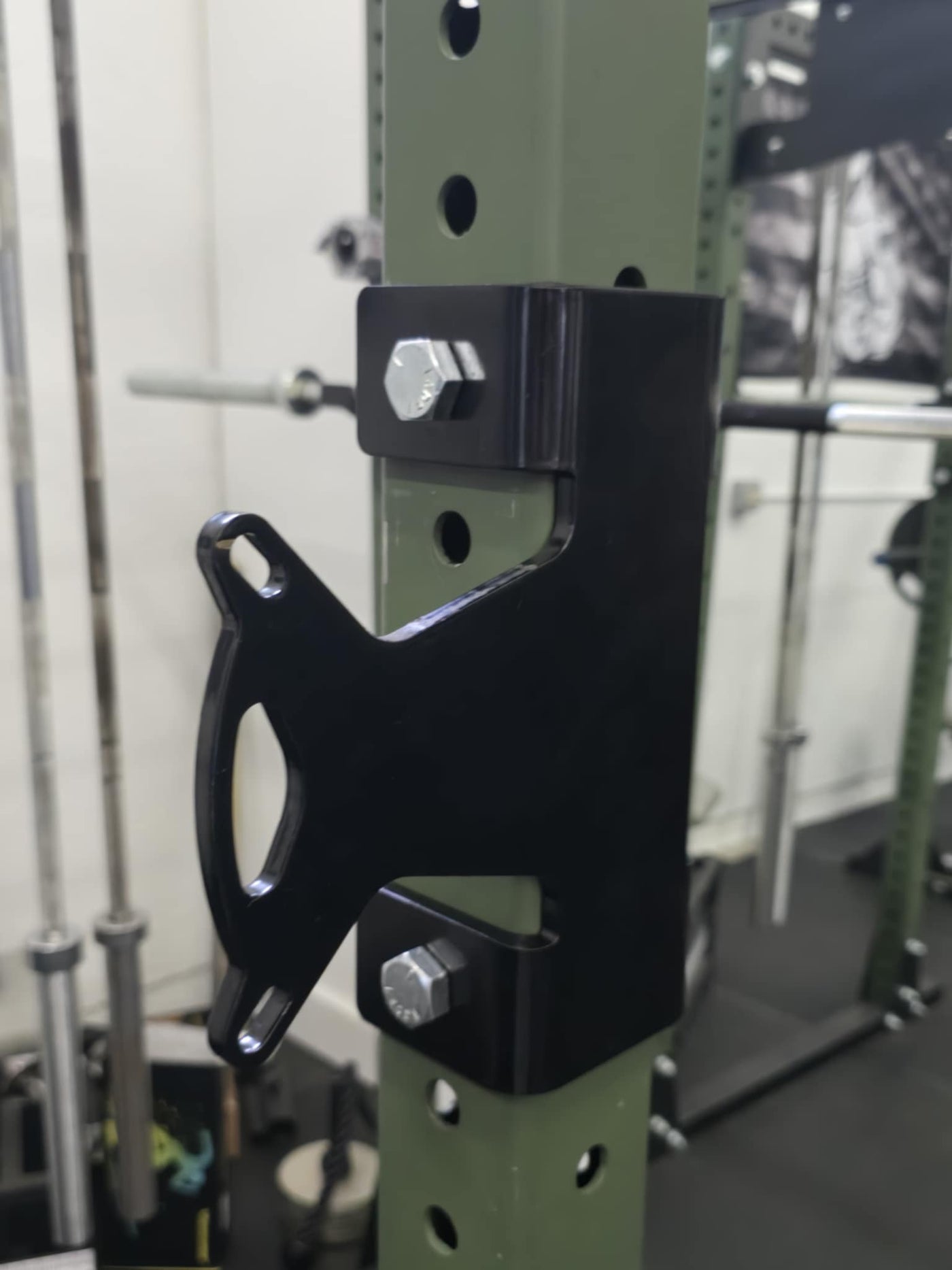 J-Cup Hook Attachment Barbell Holder/Squat Rack 5/8" Holes Accessories Solid Steel USA Made Pairs