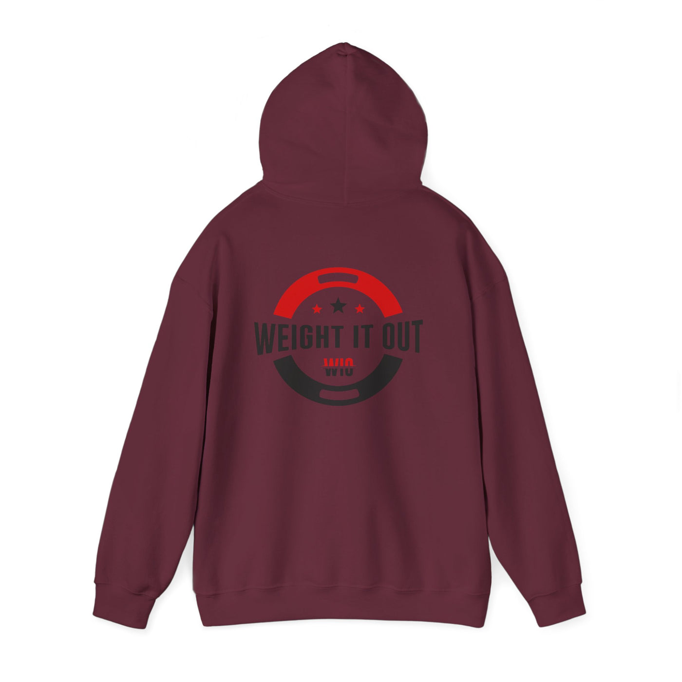 Weight It Out Hoodie - Fitness Logo Pullover Sweatshirt (WIO)