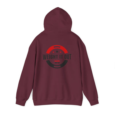 Weight It Out Hoodie - Fitness Logo Pullover Sweatshirt (WIO)
