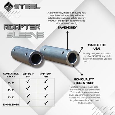 Pin Adapter Sleeve - 3/4" to 1"