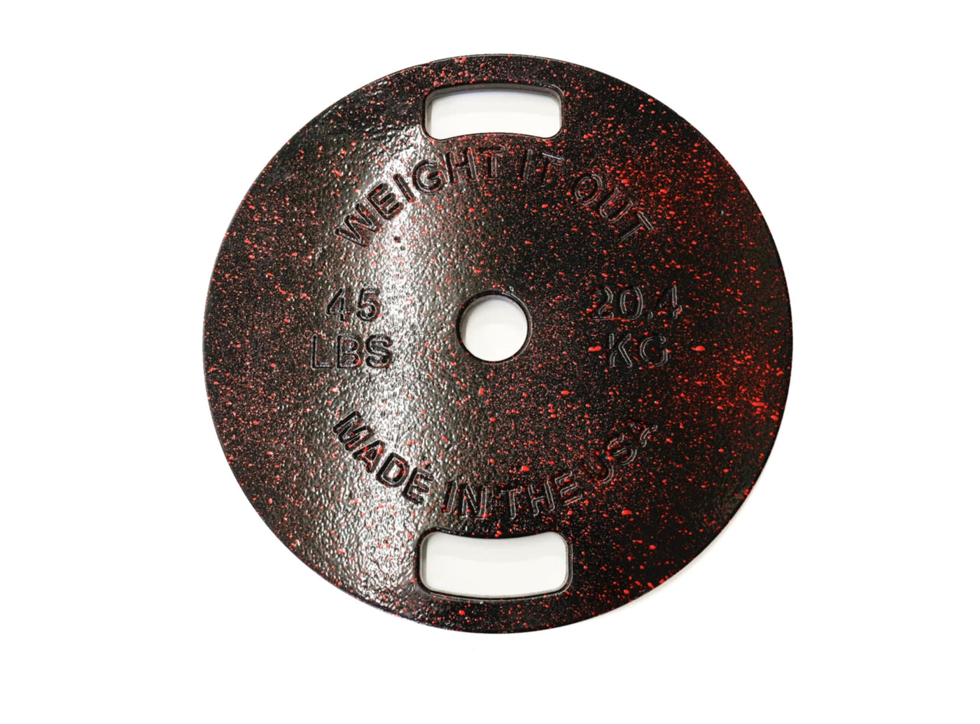 Home Gym Con Custom Cast Iron Black and Red Speckle Weight Plates (Limited Edition and Pickup Only)