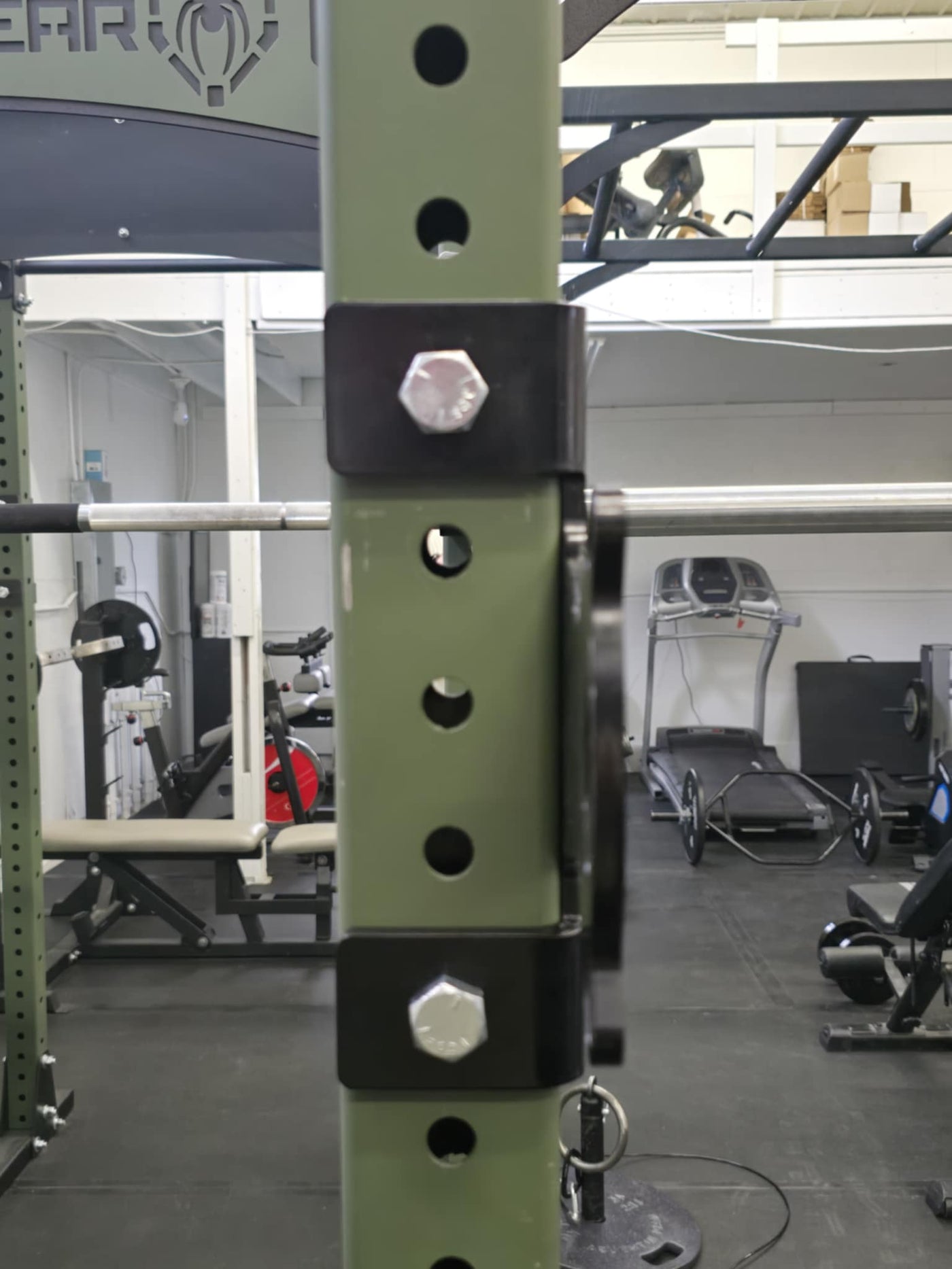 J-Cup Hook Attachment Barbell Holder/Squat Rack 5/8" Holes Accessories Solid Steel USA Made Pairs