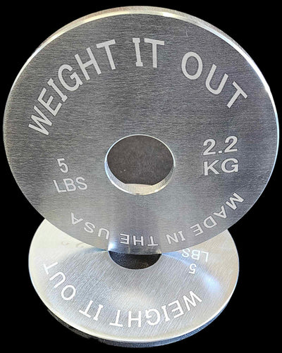 5LB Silver Limited Edition Weight Plate Pair Beveled Edges