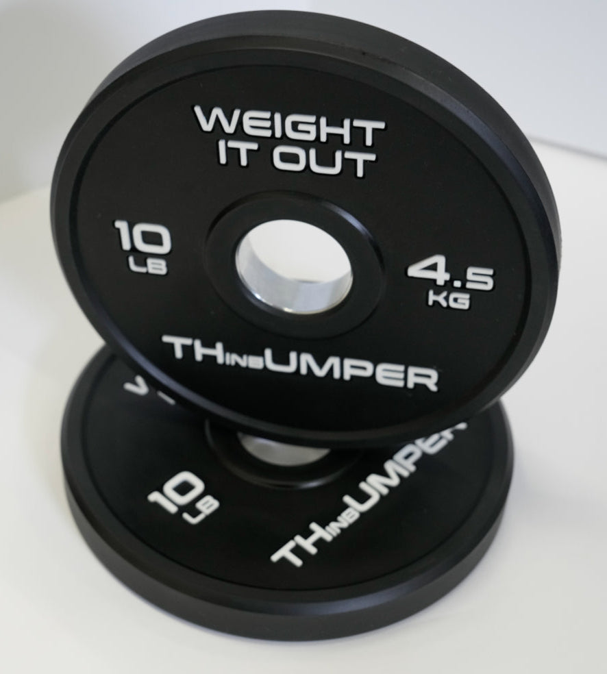 'Thumper' Thin Bumper Weight Plate Sets. (Thinnest Bumper Plates Ever!) Preorder