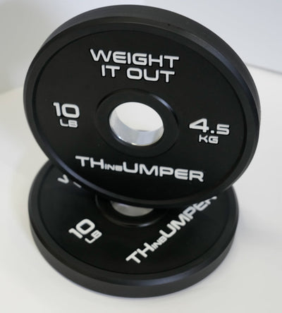 'Thumper' Thin Bumper Weight Plate Sets. (Thinnest Bumper Plates Ever!) Preorder