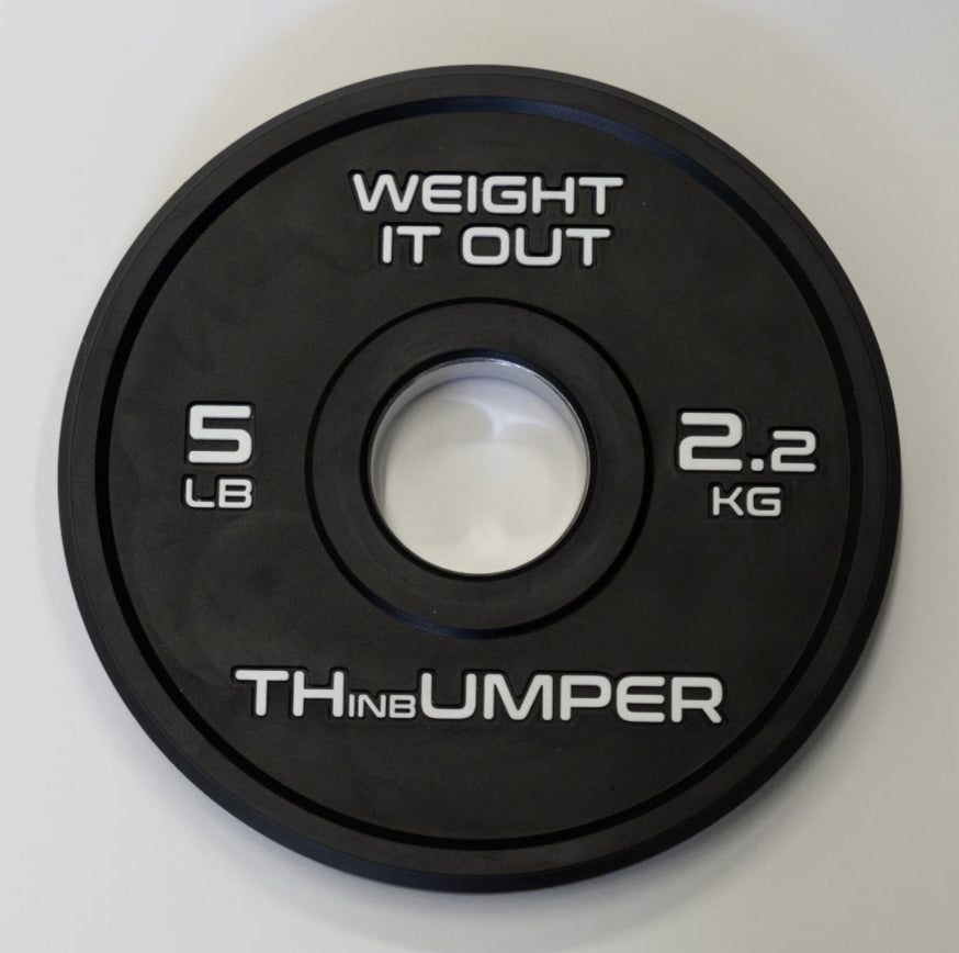 'Thumper' Thin Bumper Weight Plate Sets. (Thinnest Bumper Plates Ever!) Preorder