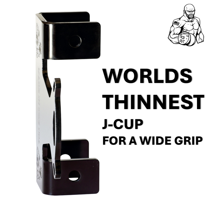 J-Cup Hook Attachment Barbell Holder/Squat Rack Solid Steel USA Made P