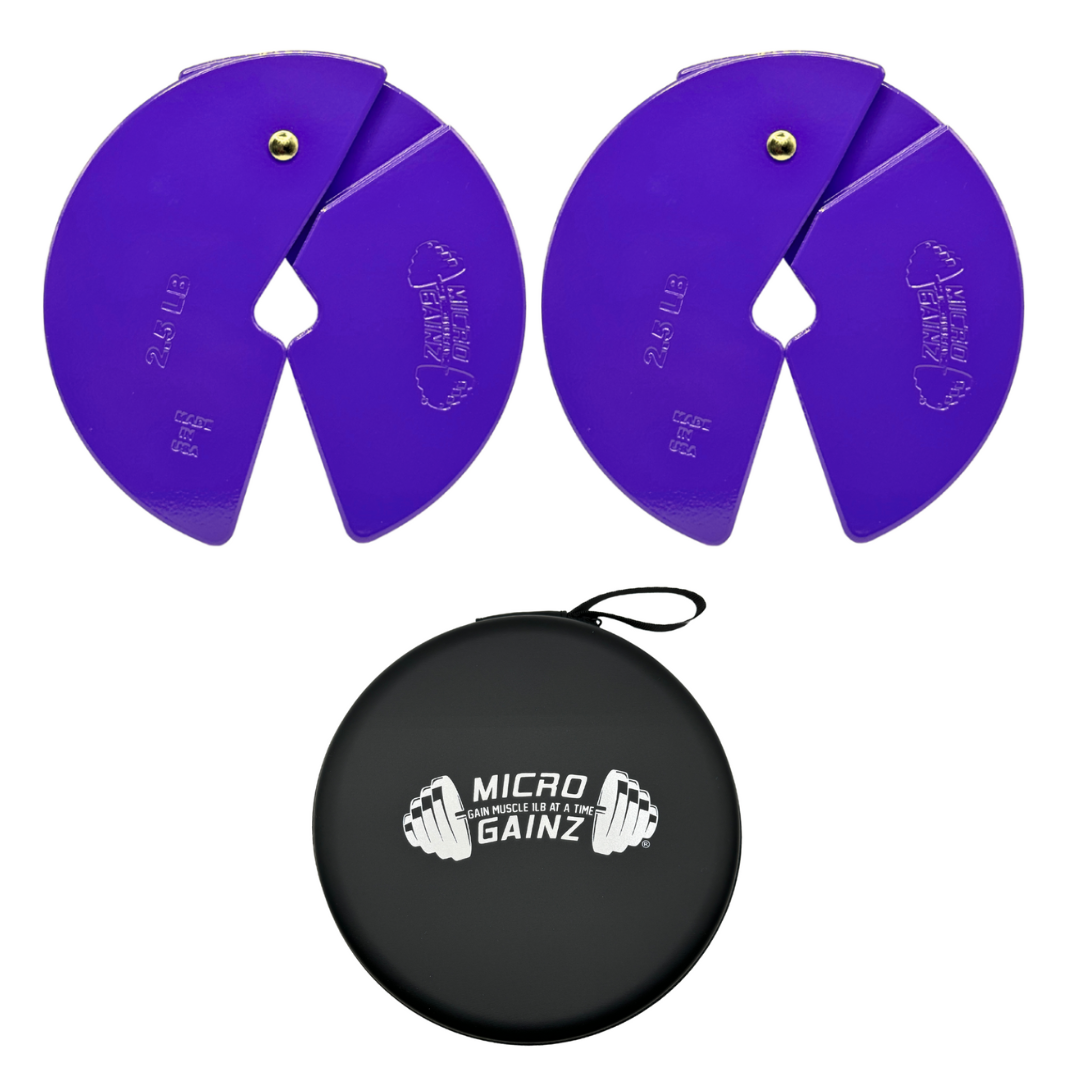 Micro Club Weight Micro Gainz Purple 2.5LB Dumbbell Fractional Weight Plates - Weight It Out