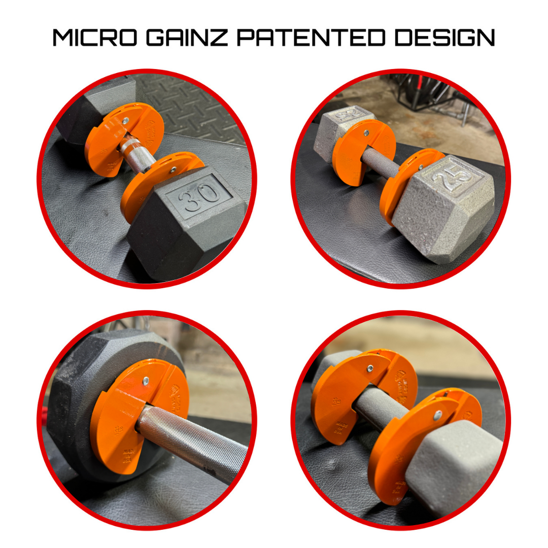 Micro Club Weight Micro Gainz Orange 1.25LB Dumbbell Fractional Weight Plates - Weight It Out