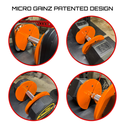 Micro Gainz Orange 2.5LB Dumbbell Fractional Weight Plates