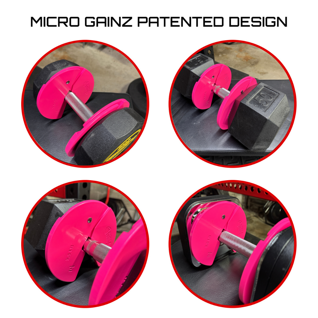Micro Club Weight Micro Gainz Pink 2.5LB Dumbbell Fractional Weight Plates - Weight It Out
