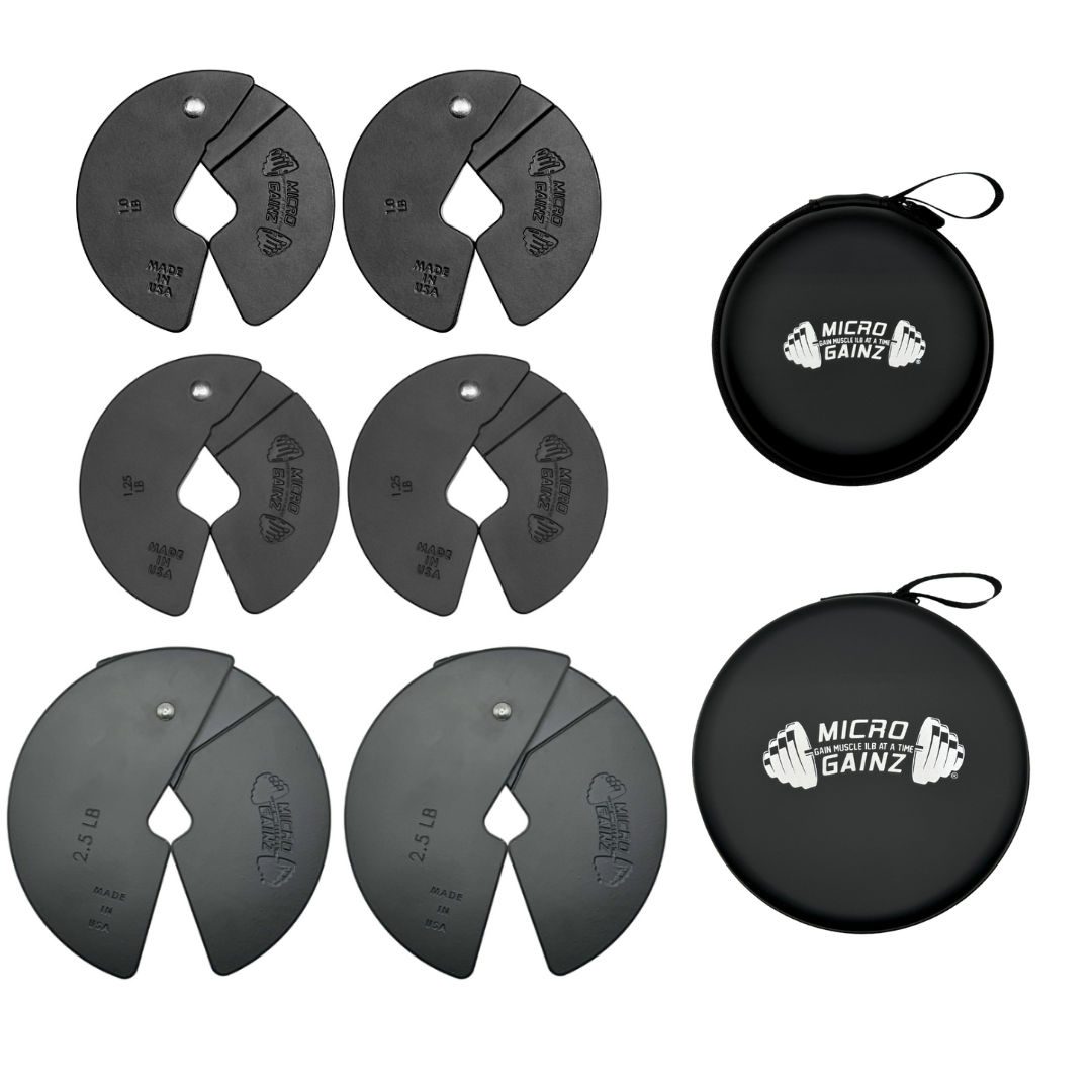 Micro Gainz Triple Pack of 1LB, 1.25LB, & 2.5LB Dumbbell Fractional Weight Plates