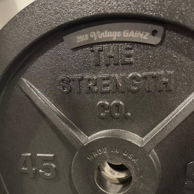 Vintage Gainz 6 Plate Set (4-.25LB, 2-.50LB) of Magnetic Weight Plates