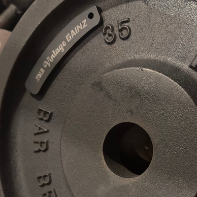 Vintage Gainz 6 Plate Set (4-.25LB, 2-.50LB) of Magnetic Weight Plates