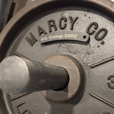 Vintage Gainz 6 Plate Set (4-.25LB, 2-.50LB) of Magnetic Weight Plates