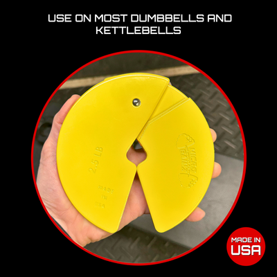 Micro Gainz Yellow 2.5LB Dumbbell Fractional Weight Plates