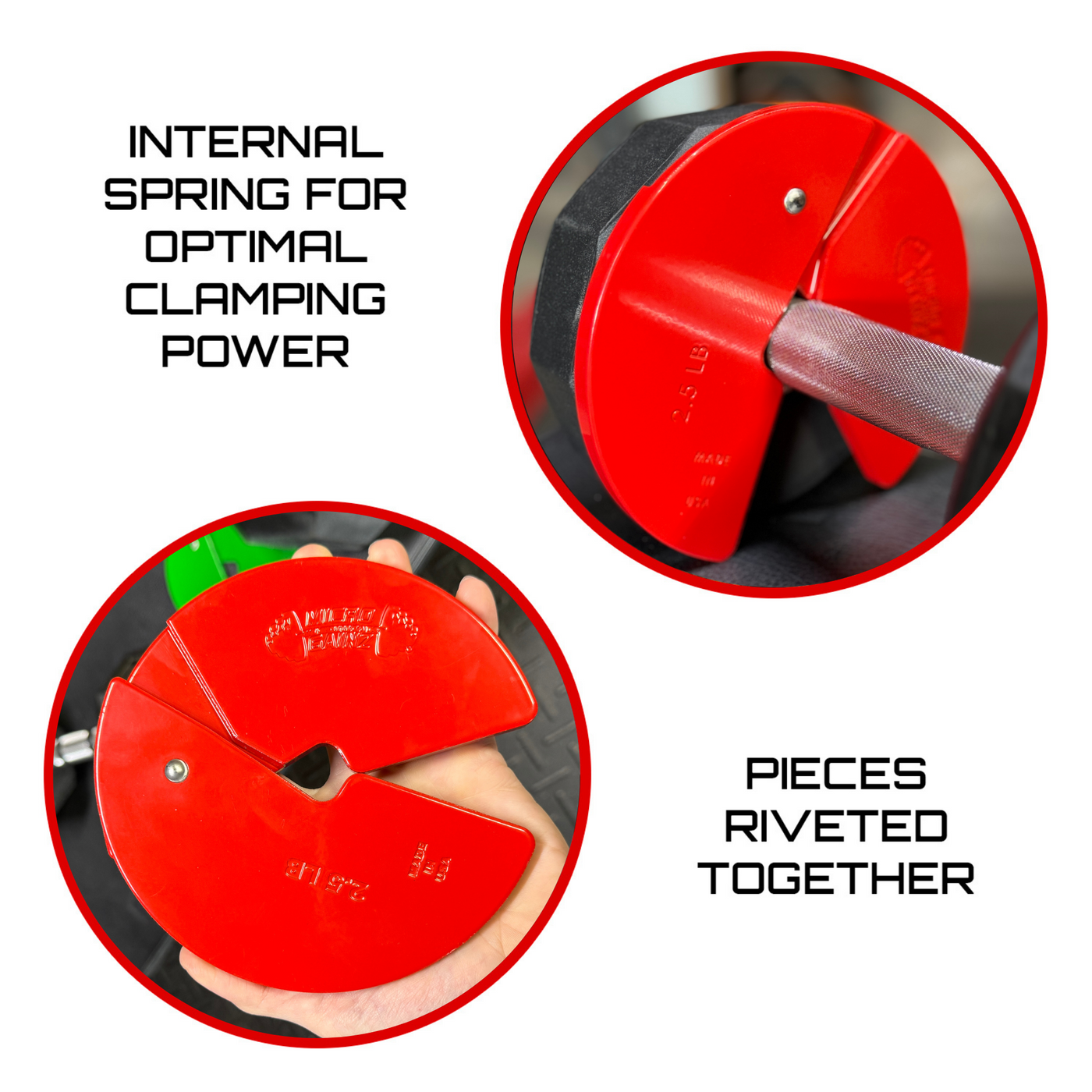 Micro Gainz Red 2.5LB Dumbbell Fractional Weight Plates