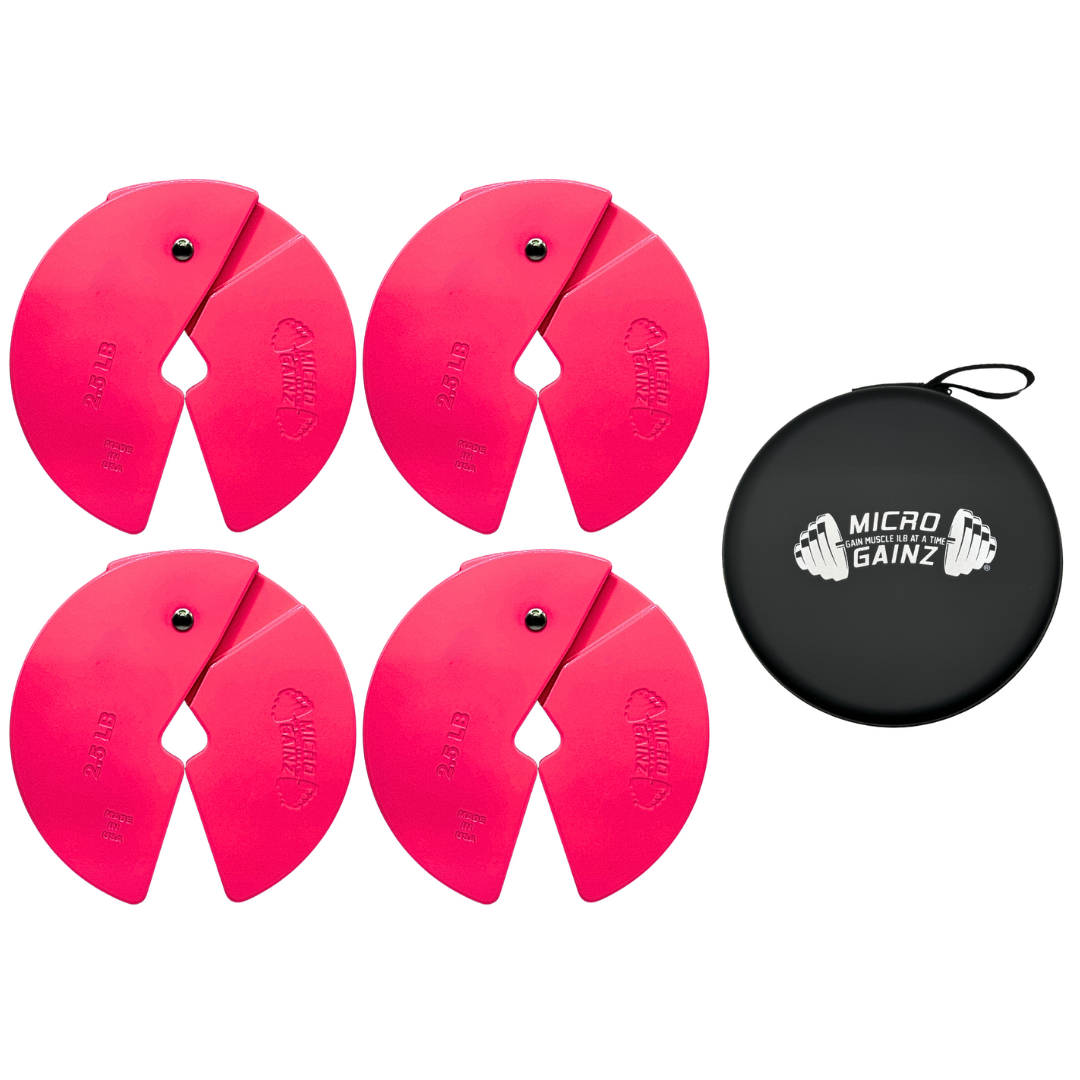 Micro Club Weight Micro Gainz Pink 2.5LB Dumbbell Fractional Weight Plates - Weight It Out