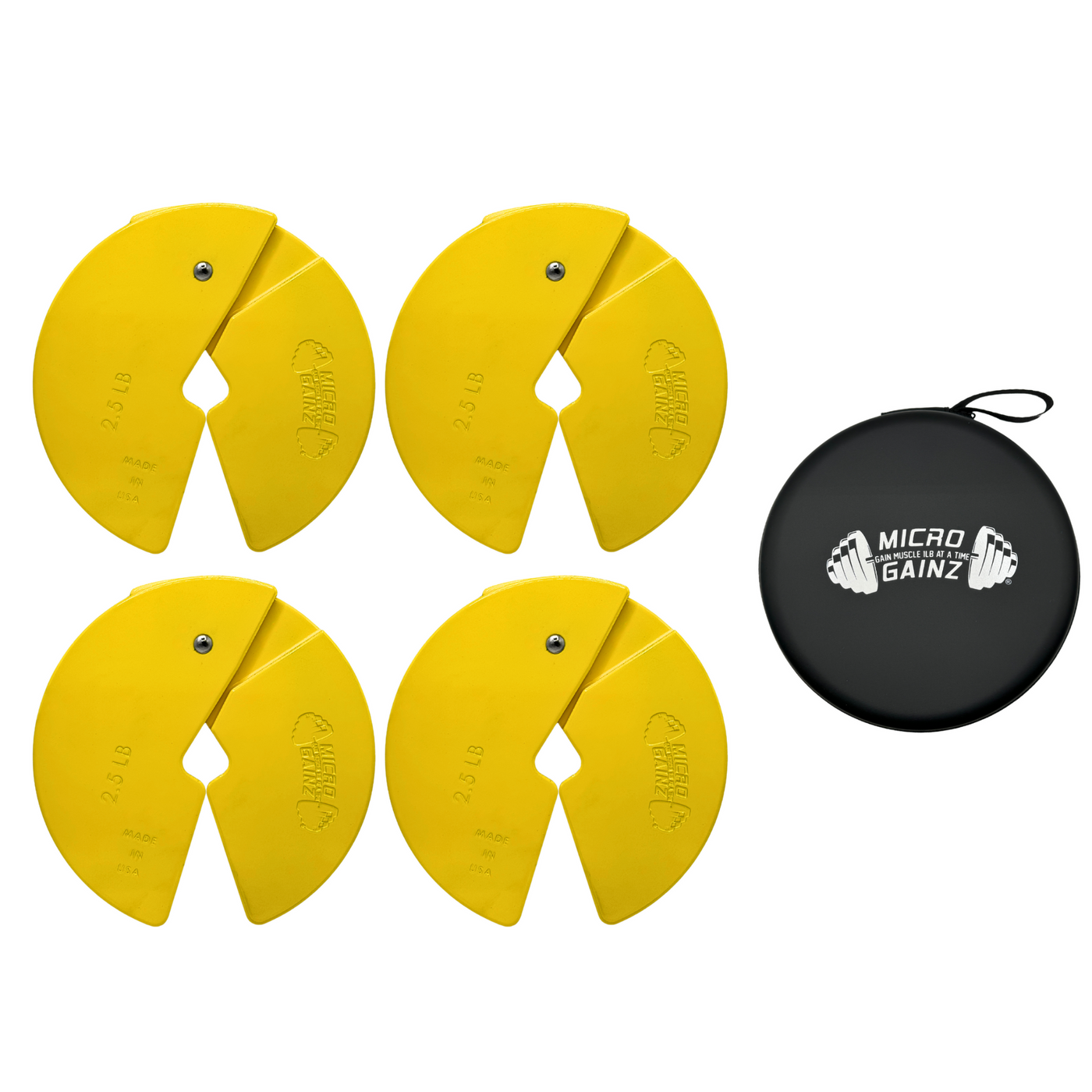 Micro Gainz Yellow 2.5LB Dumbbell Fractional Weight Plates