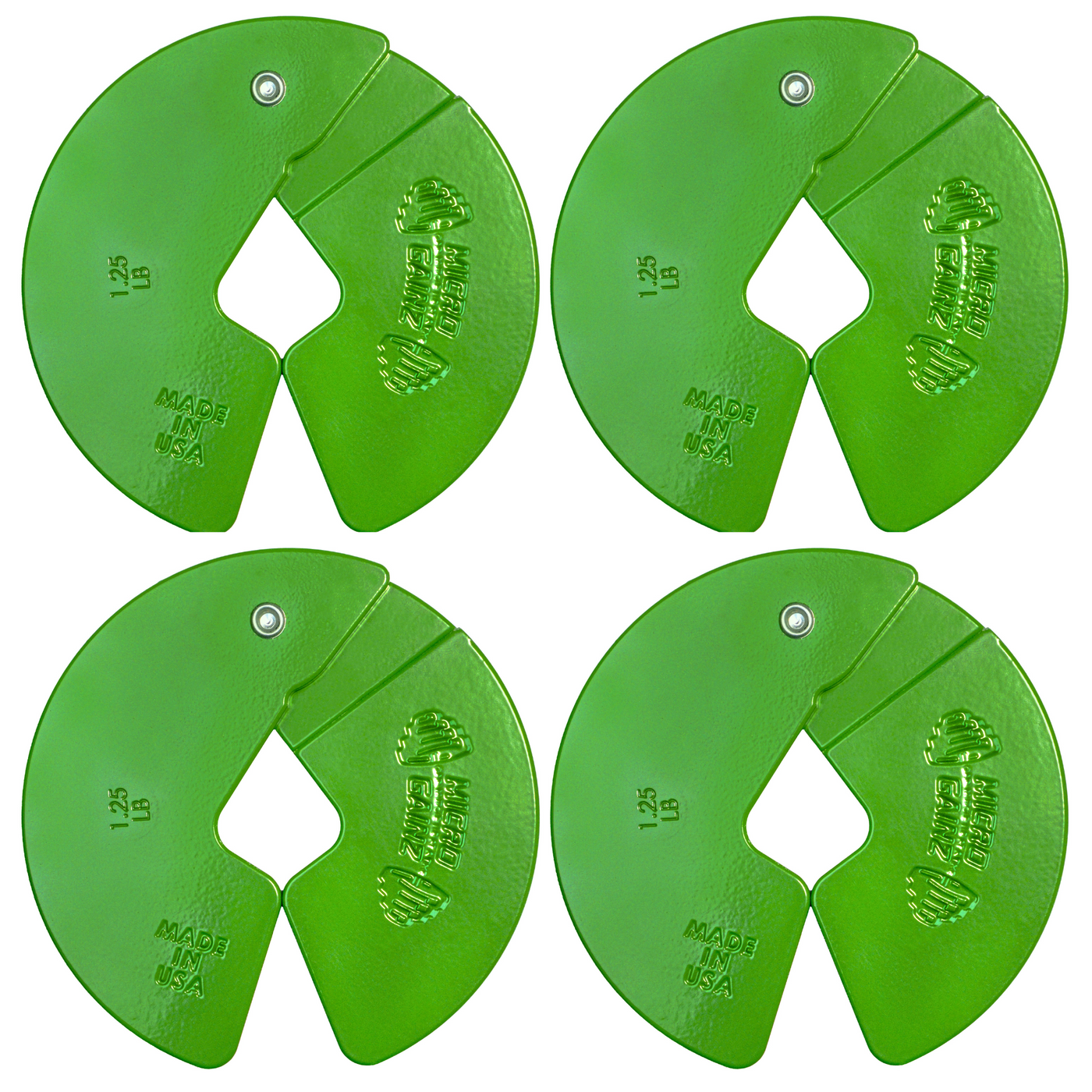 Micro Club Weight Micro Gainz Green 1.25LB Dumbbell Fractional Weight Plates - Weight It Out