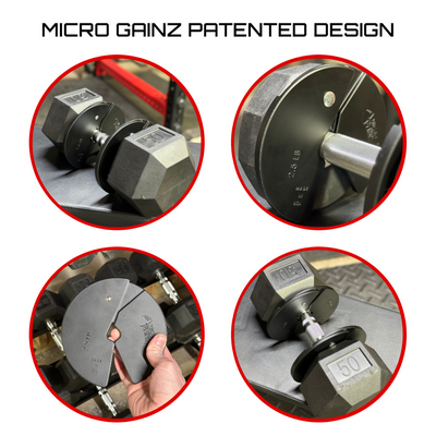 Micro Gainz White 2.5LB Dumbbell Fractional Weight Plates