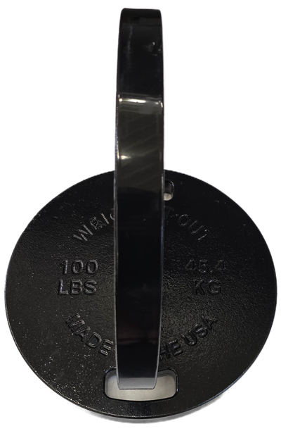 100 Pound 1.75" Thin Cast Iron Olympic Weight Plate Pair Preorder USA Made