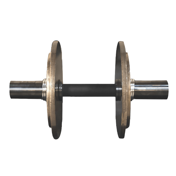 Premium Olympic Loadable Solid Steel One Piece Set (Of 2) Dumbbells