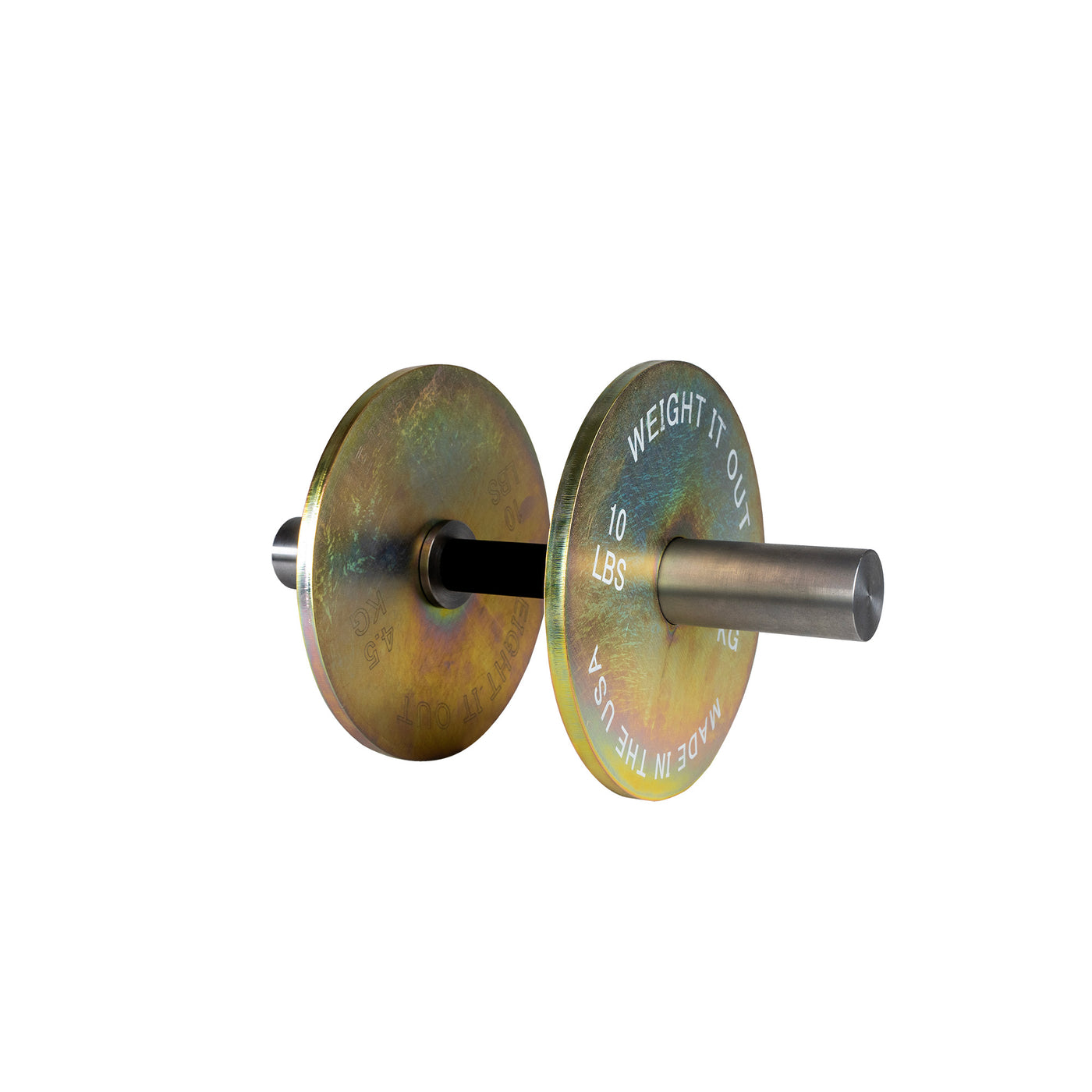 Premium Olympic Loadable Solid Steel One Piece Set (Of 2) Dumbbells