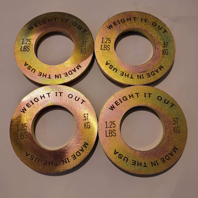 1.25 Pound Weight Plate Pair "GOLDEN GRAMS"