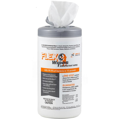 FlexWipes Disinfectant Wipes 75ct Case of 6
